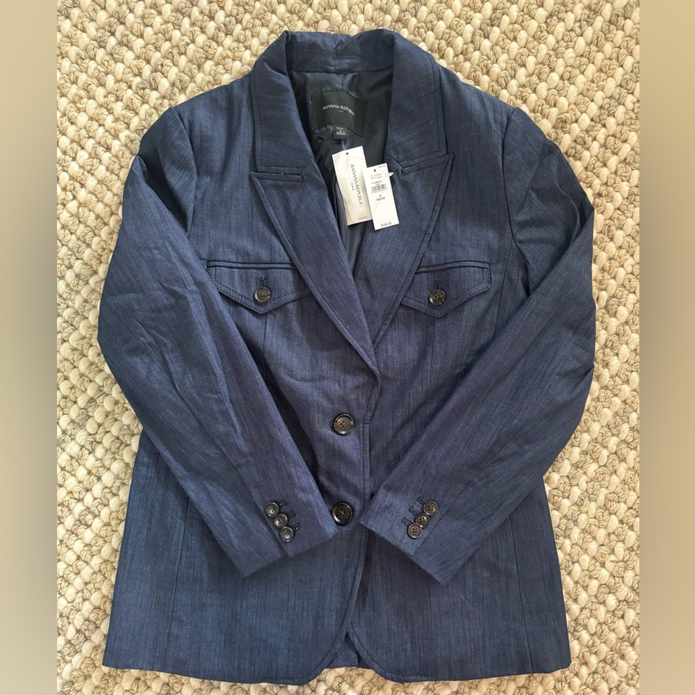 Banana Republic CHAMBRAY LONG BLAZER